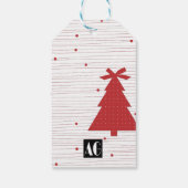 Kerstmis met feestelijke feestdag in het bedrijf cadeaulabel (Achterkant)