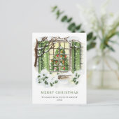 Kerstmis met feestelijke feestelijke feestdag feestdagenkaart (Staand voorkant)
