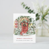 Kerstmis met feestelijke feestelijke feestdag feestdagenkaart (Staand voorkant)