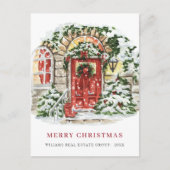 Kerstmis met feestelijke feestelijke feestdag feestdagenkaart (Voorkant)