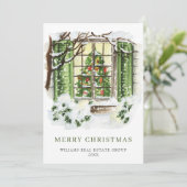 Kerstmis met feestelijke feestelijke feestdag feestdagenkaart (Staand voorkant)