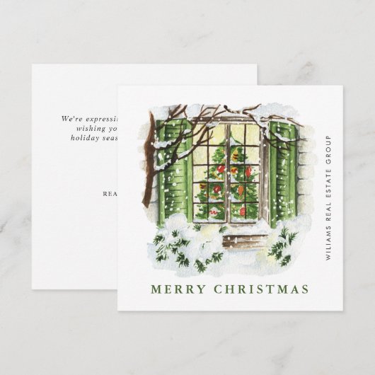 Kerstmis met feestelijke feestelijke feestdag feestdagenkaart (Voorkant / Achterkant)