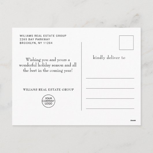 Kerstmis met feestelijke feestelijke feestdag feestdagenkaart (Achterkant)