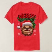 Kerstmis met fijne kerstdieren lui t-shirt (Design voorkant)