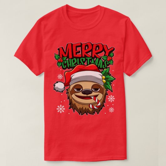 Kerstmis met fijne kerstdieren lui t-shirt (Design voorkant)
