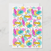 Kerstmis met Flamingo Side Multi-back-upuitnodigin Kaart (Achterkant)