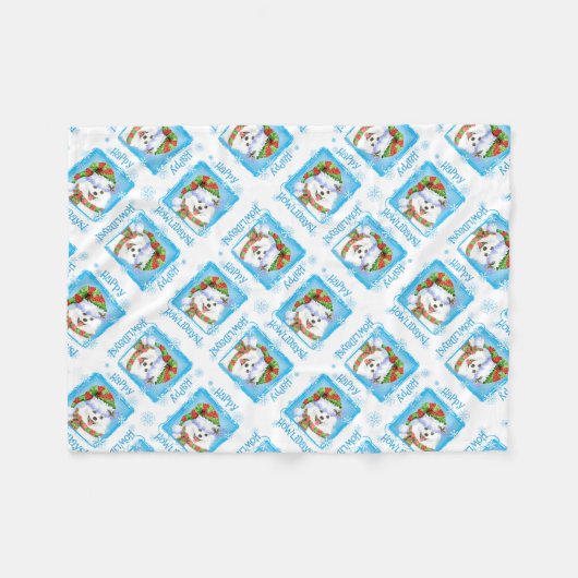 Kerstmis met Fleece Blanket (Voorkant (Horizontaal))