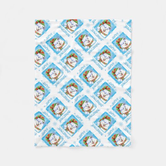 Kerstmis met Fleece Blanket Deken (Voorkant)