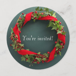 Kerstmis met fluwelen lint kaart