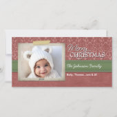 Kerstmis - met  fotogrens - feestdagenkaart (Voorkant)