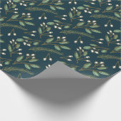 Kerstmis met gebankelde kerst cadeaupapier (Hoek)