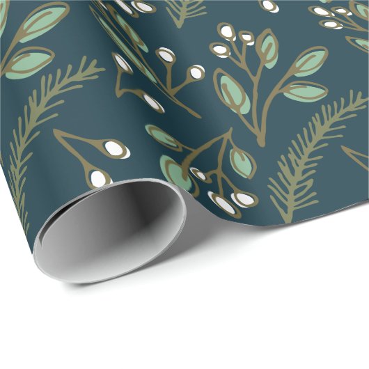 Kerstmis met gebankelde kerst cadeaupapier (Rol Hoek)