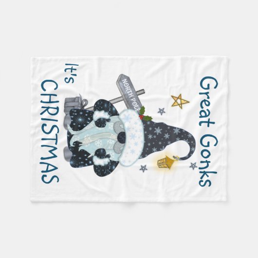 Kerstmis met geblanket Throw Fleece Deken (Voorkant (Horizontaal))