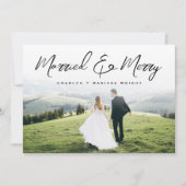 Kerstmis met gehuwd en prettig penseel, volledige  feestdagenkaart (Voorkant)