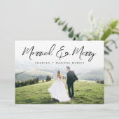 Kerstmis met gehuwd en prettig penseel, volledige  feestdagenkaart (Staand voorkant)