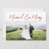 Kerstmis met gehuwd en prettig penseel, volledige  feestdagenkaart (Voorkant)