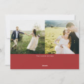 Kerstmis met gehuwd en prettig penseel, volledige  feestdagenkaart (Achterkant)