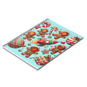 Kerstmis met gemberkoek ruimteschip notitieboek (Linkerzijde)