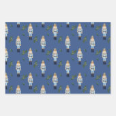 Kerstmis met gemengde kleurenknoppen inpakpapier vel (Voorkant 3)