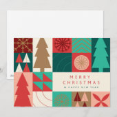 Kerstmis met geometrische vormen - Modern kerstfee Feestdagenkaart (Voorkant / Achterkant)