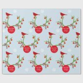 Kerstmis met gepersonaliseerde rendierAntlers Cadeaupapier (Vlak)