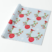 Kerstmis met gepersonaliseerde rendierAntlers Cadeaupapier (Uitgerold)