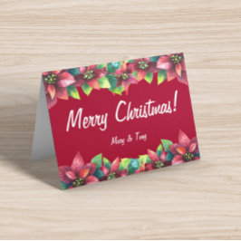 Kerstmis met gevouwen kaart