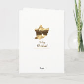 Kerstmis met Gold White Elegant Merry kerst Feestdagen Kaart (Achterkant)