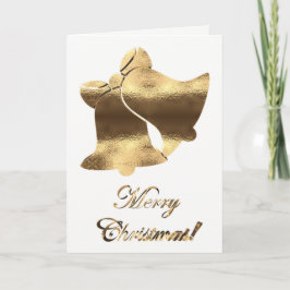 Kerstmis met Gold White Elegant Merry kerst Feestdagen Kaart