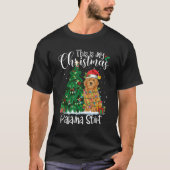 Kerstmis met Goldendole Reindeer Pajama Dog T-shirt (Voorkant)