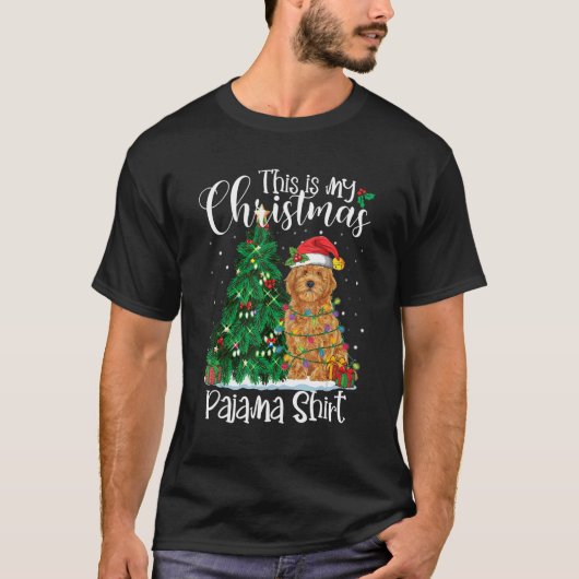 Kerstmis met Goldendole Reindeer Pajama Dog T-shirt (Voorkant)