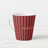 Kerstmis met gouden rode strepen latte mok (Linkerhoek)