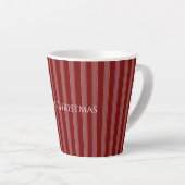 Kerstmis met gouden rode strepen latte mok (Rechterhoek)