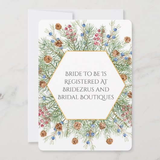 Kerstmis met goudgeometrisch Vrijgezellenfeest Kaart (Achterkant)