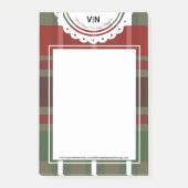 Kerstmis met Green Red Initiaal Business Post-it® Notes (Voorkant)