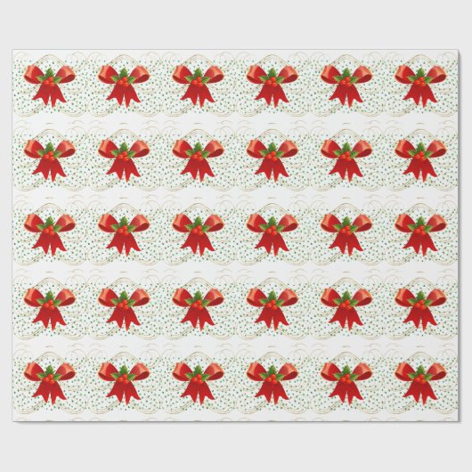 Kerstmis met groene stonen cadeaupapier (Vlak)