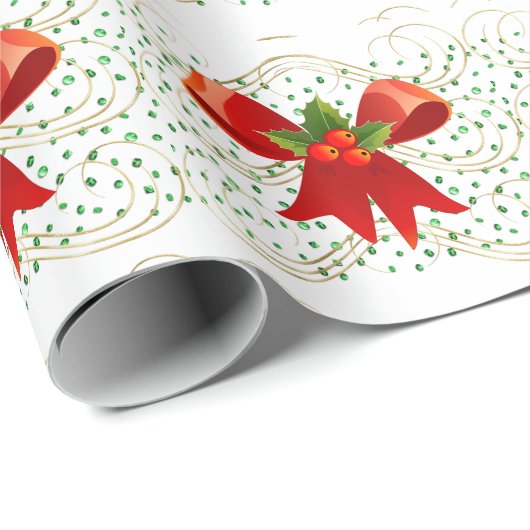 Kerstmis met groene stonen cadeaupapier (Rol Hoek)