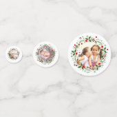 Kerstmis met grote adem en foto's op vakantie confetti (Voorkanten)