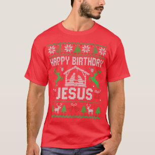 Kerstmis met Happy Birthday Jesus Holiday Oegaal T-shirt