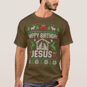 Kerstmis met Happy Birthday Jesus Holiday Oegaal T-shirt