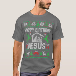 Kerstmis met Happy Birthday Jesus Holiday Oegaal T-shirt