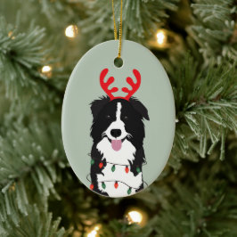 Kerstmis met Happy Pawlidays Keramisch Ornament