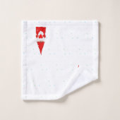 Kerstmis met hart op wit bad handdoek (Wasdoekje)