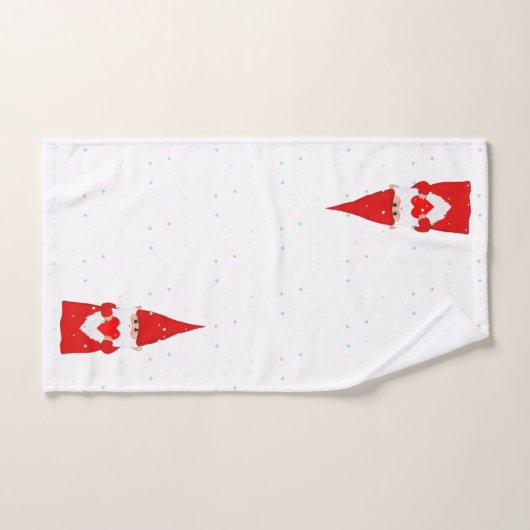 Kerstmis met hart op wit bad handdoek (Handdoek)