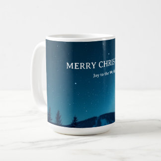 Kerstmis met hemelse maanfasen, winternacht koffiemok