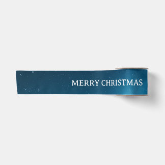 Kerstmis met hemelse maanfasen, winternacht satijnen lint