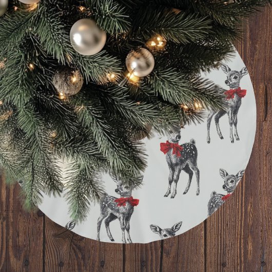 Kerstmis met herten uit grootmoeders tijd kerstboom rok