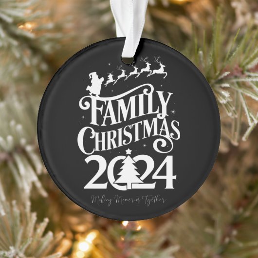 Kerstmis met het gezin 2024 Herinneringen Samen Bi Ornament (Boom)