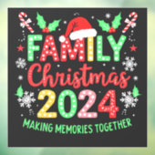 Kerstmis met het gezin 2024 Xmas Familie Matching  Raamsticker (Vel 3)