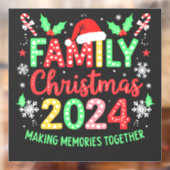 Kerstmis met het gezin 2024 Xmas Familie Matching  Raamsticker (Vel 2)